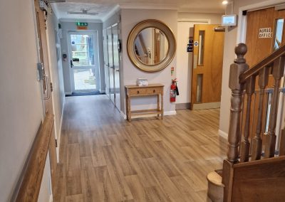 Internal entrance hall, doctor's surgery, Oxfordshire, refurbishment, flooring, decoration, lighting, doors. Healthcare construction projects by Lakeridge Solutions